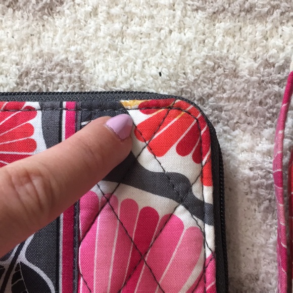 Vera Bradley Cheery Blossoms Zip Wristlet - Picture 4 of 5
